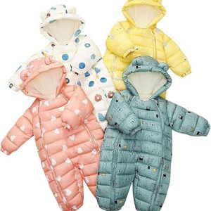 Toddler Hooded Down Jumpsuit Down
