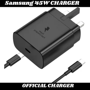 Official Samsung 45W USB C Fast UK Main Fast Charger